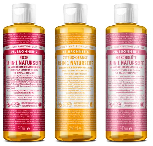 Flower Set - 3 x 240 ml fruchtig-florale Flüssignaturseife